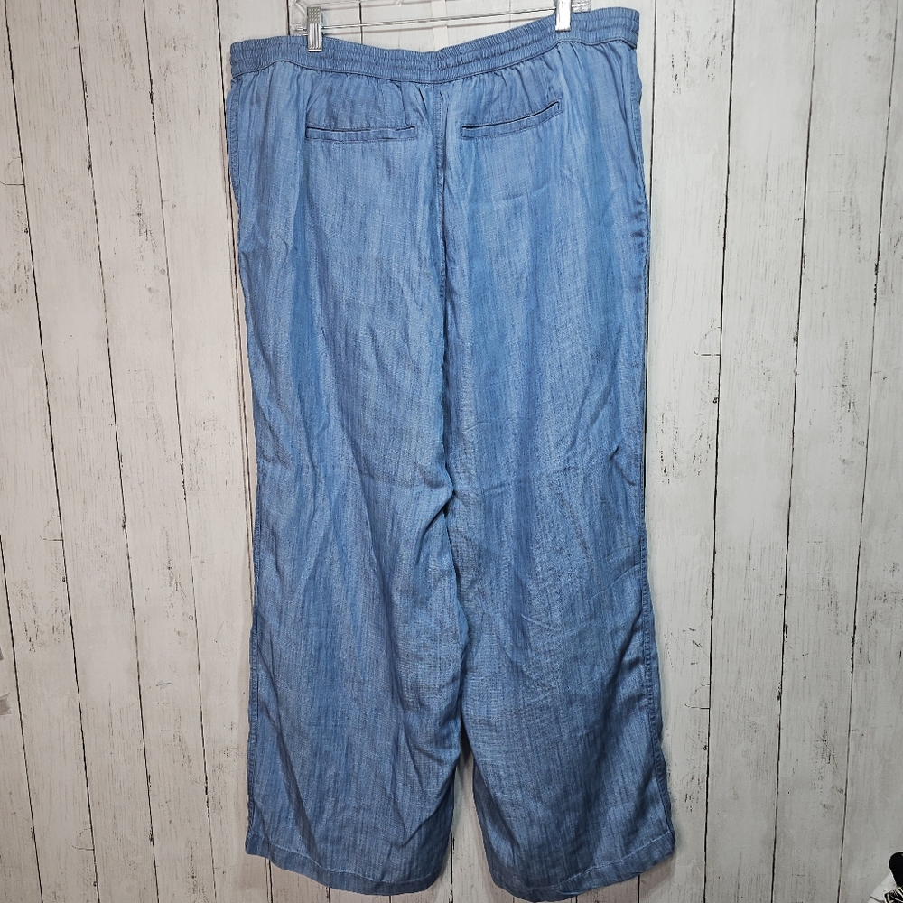 NWOT Lands End Women's High Rise TENCEL Fiber Drapey Wide Leg Pants Size 20W. - Picture 8 of 11